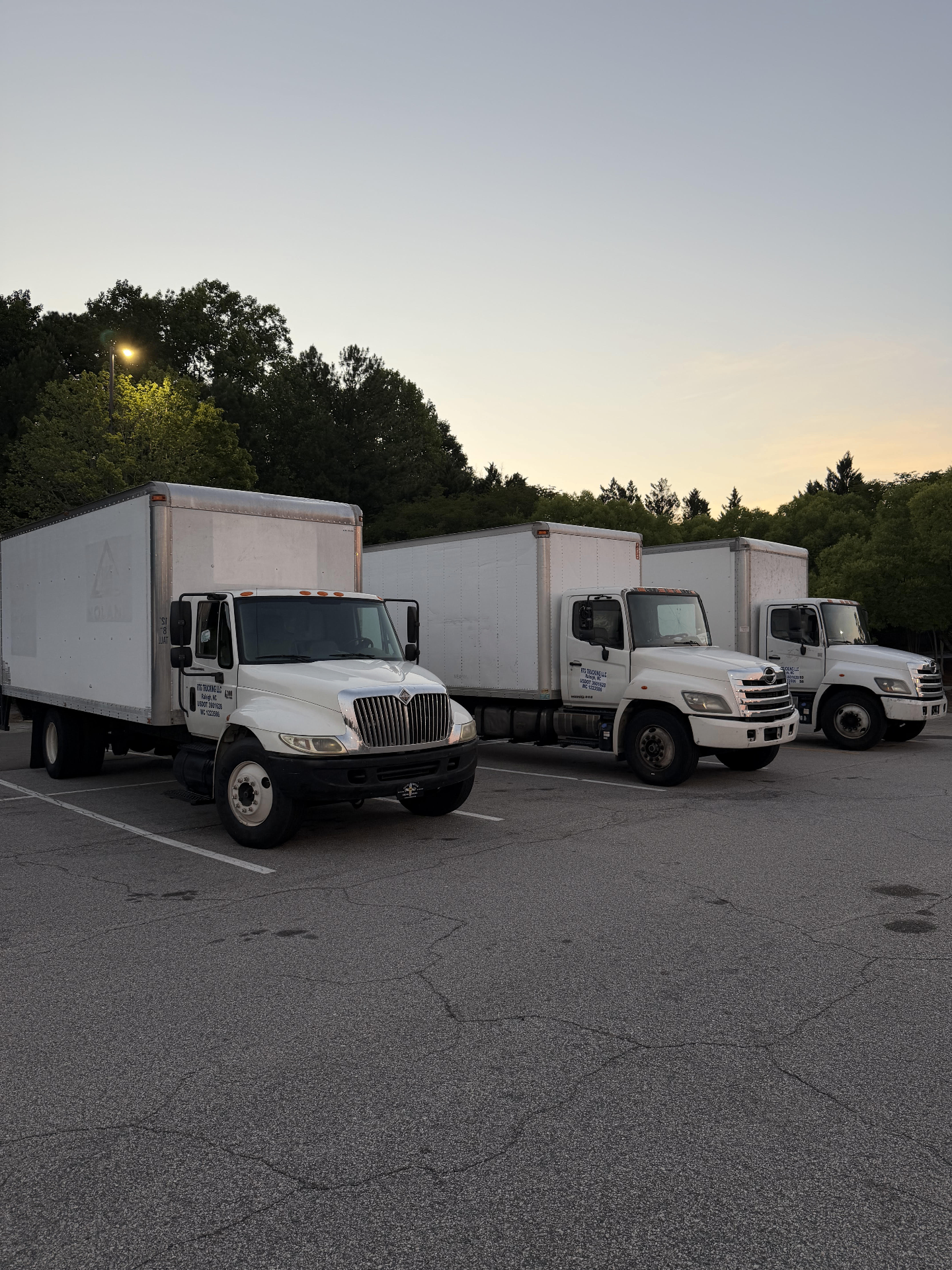 RTG Trucking 26ft box truck on the highway